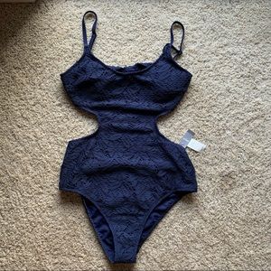 NWT AERIE Swim One Piece Crochet Lace Cutout